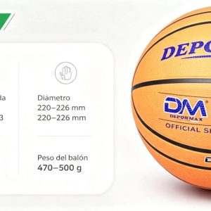 PELOTA DE BASQUET DM-360 DEPORMAX IVIA TALLA 5 Naranja