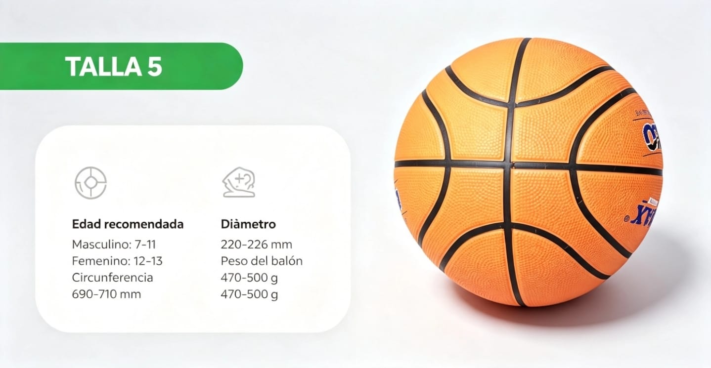 PELOTA DE BASQUET DM-360 DEPORMAX IVIA TALLA 5 Naranja